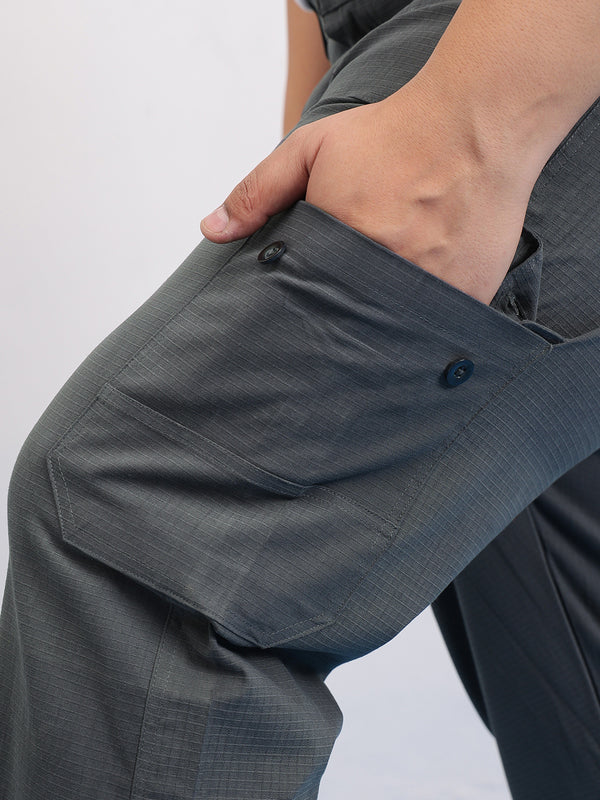 Ribstop Textured 6 Pocket Plus Size Cargo