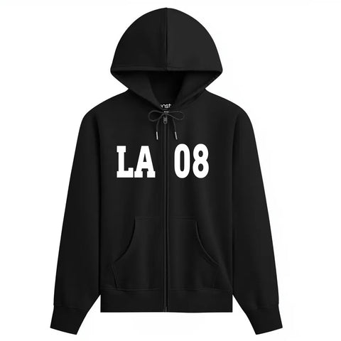 LA08 Zipper Plus Size Hoodie