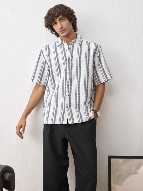 Waffle Stripe Relaxed Fit shirt