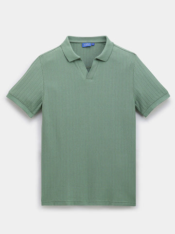 Textured Trophy Collar Polo T-shirt