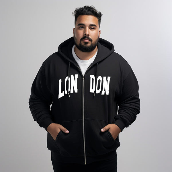 London Zipper Plus Size Hoodie